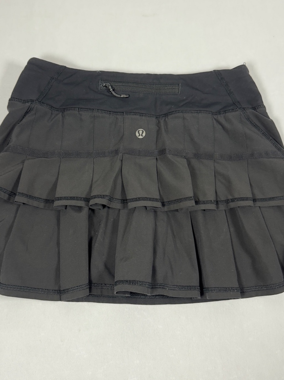 lululemon Pace Rival Skirt Women's Black Layered Mini Skirt